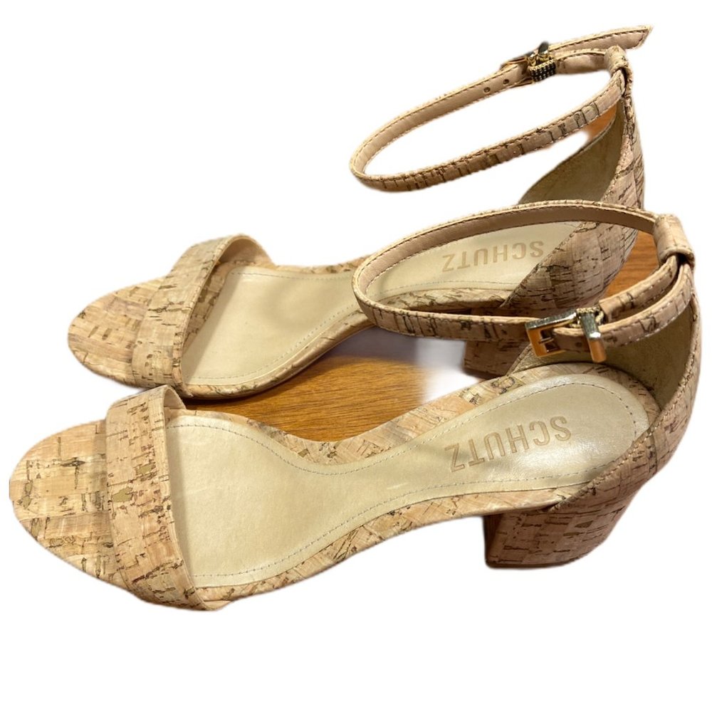 NIB Schutz Chimes Heel in Natural - Picture 5 of 9